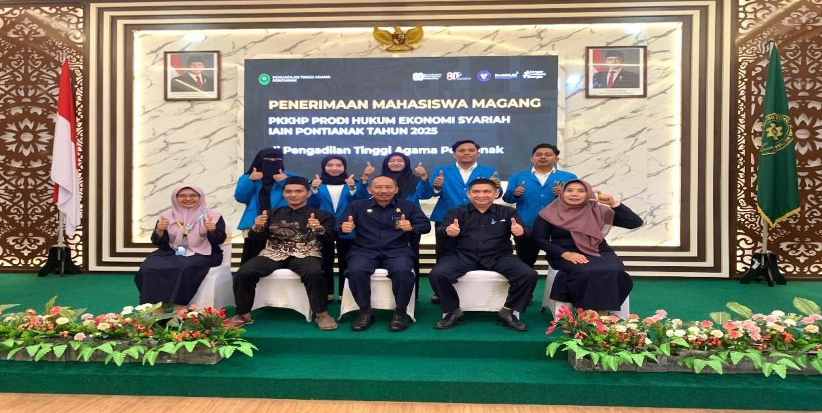 Lima Mahasiswa Prodi Hukum Ekonomi Syariah IAIN Pontianak Mulai Magang di Pengadilan Tinggi Agama Kalimantan Barat